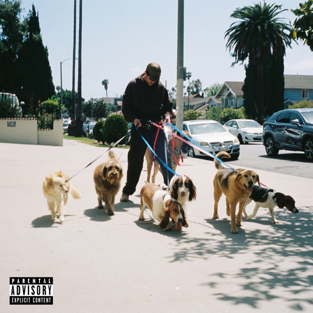 Bad Bunny track cover for Yonaguni showing stylized title text and a reflective late night mood